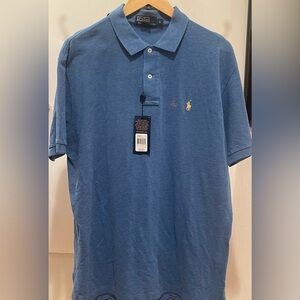 Denim Blue Pique Ralph Lauren Polo Shirt